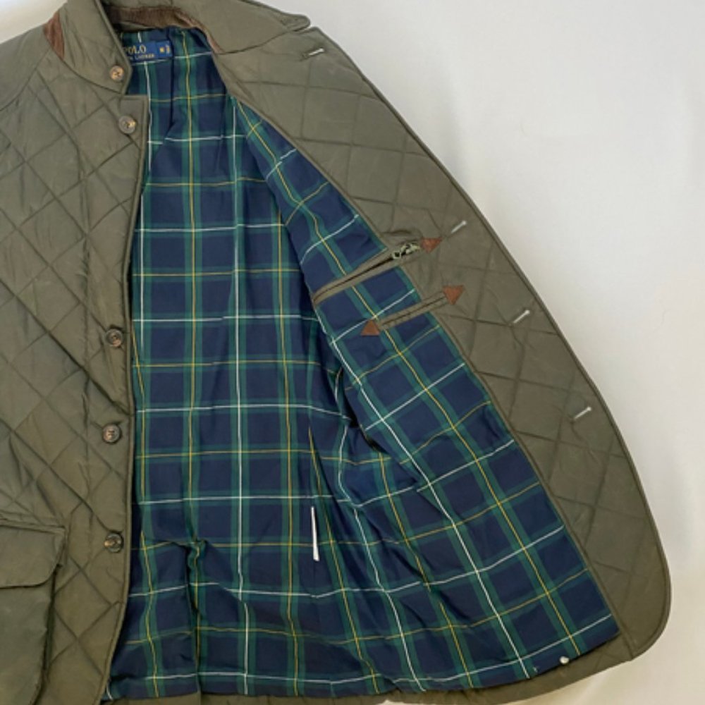 Polo Ralph Lauren Vintage Men's Medium Northfield Quilted Olive Jacket - Picture 9 of 16